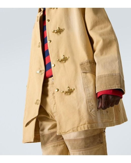 Wales Bonner Natural Sierra Corduroy-Trimmed Canvas Jacket for men