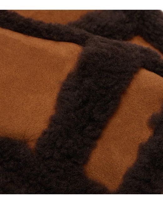 Gants En Cuir Et Shearling Yves Salomon en coloris Brown