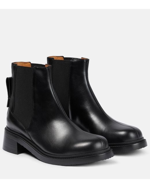 See By Chloé Black Bonni Leather Chelsea Boots