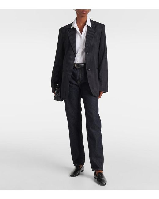 Totême Blue Low-Rise Straight Jeans