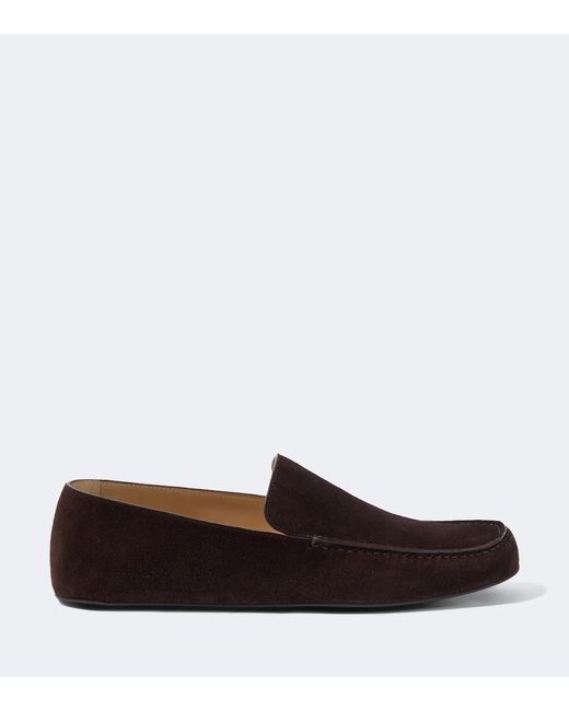 The Row Brown Suede Loafers for men