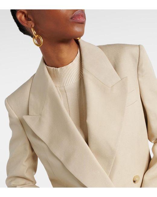 Stella McCartney Natural Double-Breasted Blazer