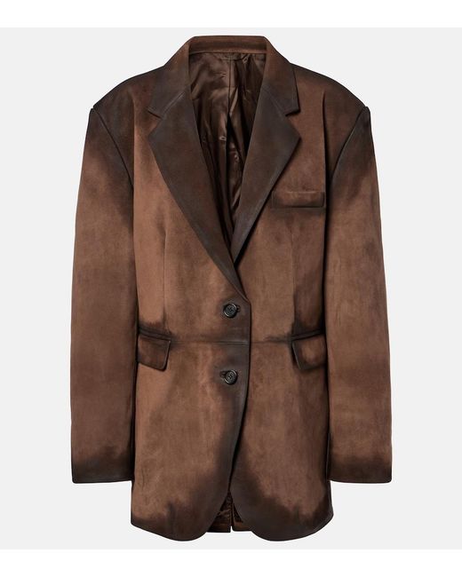 Acne Brown Suede Blazer