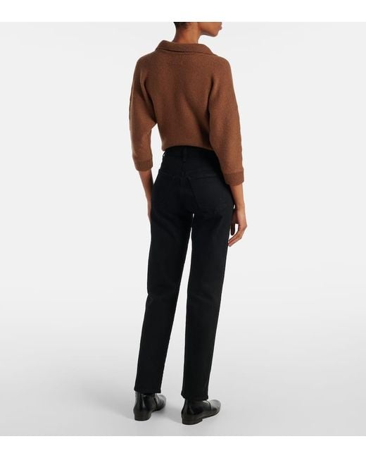 Khaite Black Straight Jeans Viv