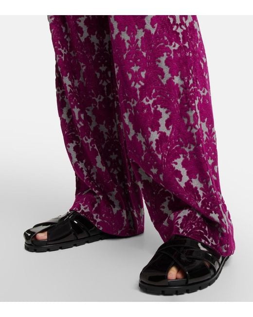 Dries Van Noten Black Patent Leather Sandals