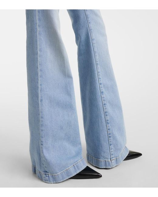 AG Jeans Blue High-Rise Flared Jeans Tropea