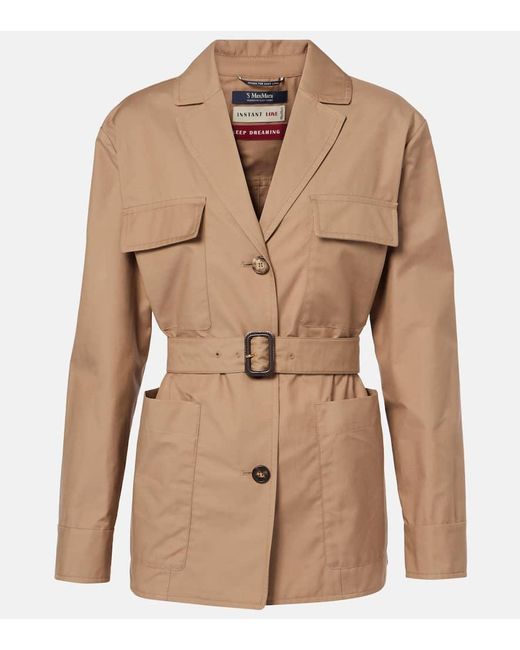 Max Mara Natural Jacke Giulia Aus Twill