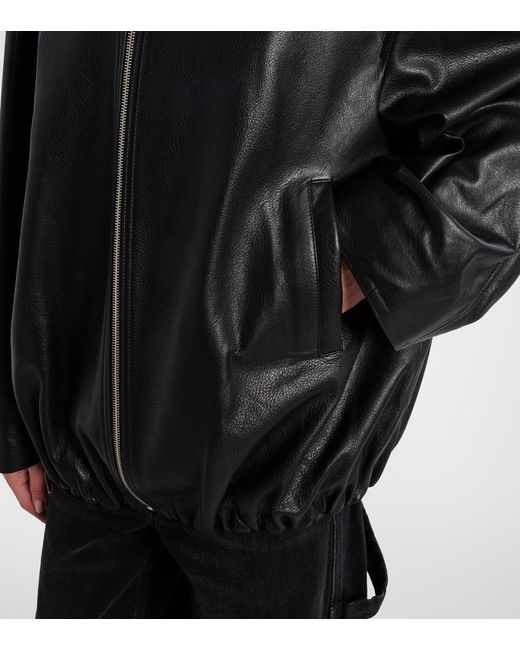 Nour Hammour Black Elisse Leather Jacket