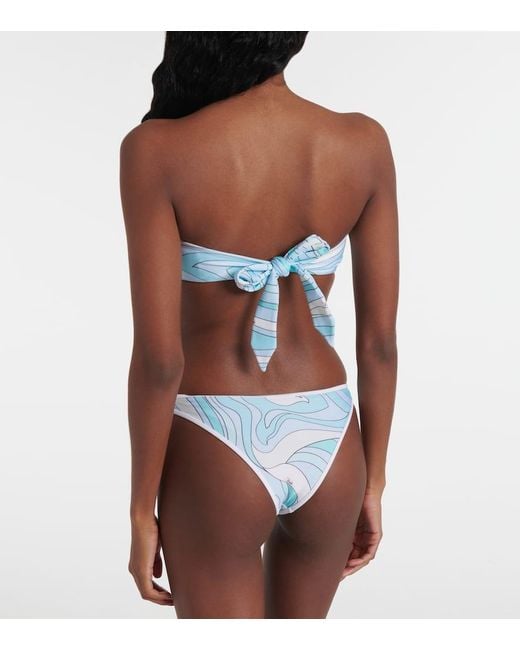 Emilio Pucci Blue Bikini-Hoeschen Marmo