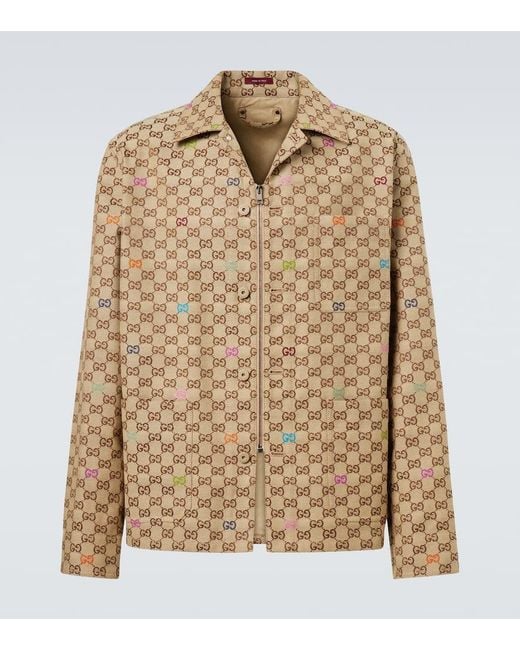 Gucci Natural Gg Canvas Jacket for men