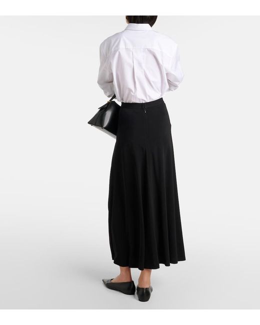 Totême Black Jersey Maxi Skirt