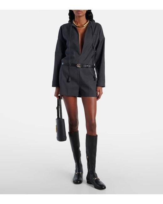 Gucci Black Stiefel Jordaan Aus Leder