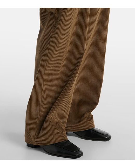 Pantalones Rectos Norstrand De Pana De Algodon Frankie Shop de color Brown