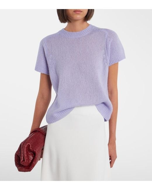 Lisa Yang Purple Siona Cashmere And Silk Sweater