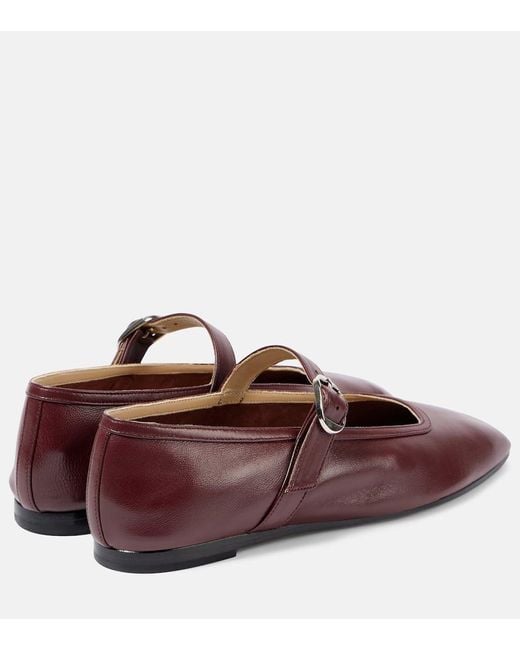Le Monde Beryl Brown Mary-Jane-Ballerinas Aus Leder