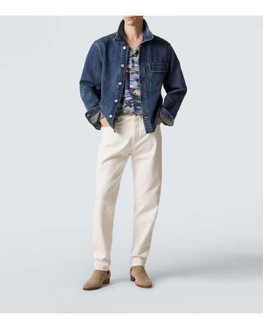 RRL Blue Printed Shirt for men
