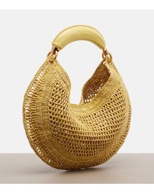 Chloé Yellow Summer Banana Raffia Shoulder Bag