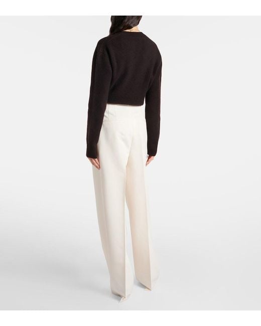 Rohe White High-Rise Wide Leg Pants
