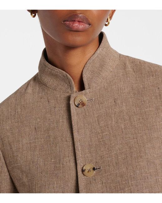 Loro Piana Brown Linen Jacket