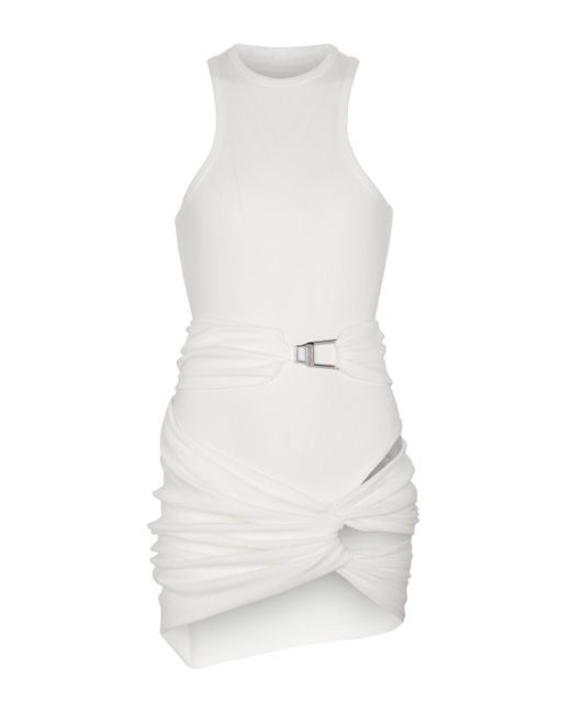 The Attico White Cindy Stretch-cotton Minidress