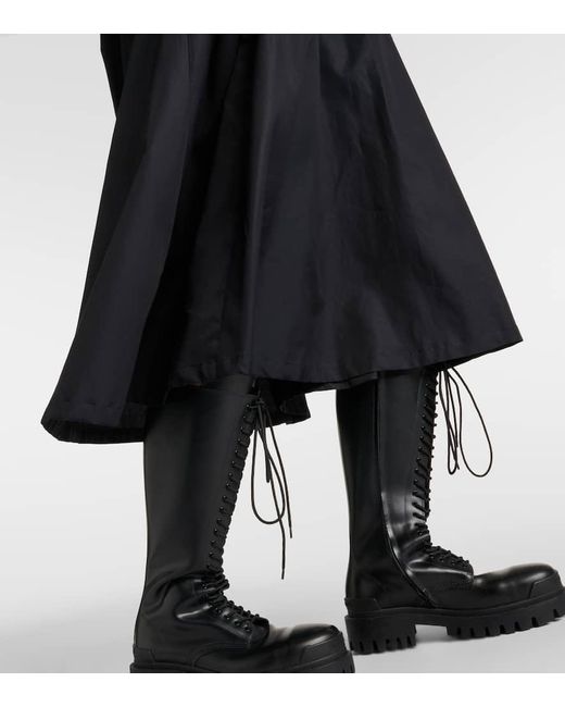 Noir Kei Ninomiya Black Maxikleid aus Baumwollpopeline