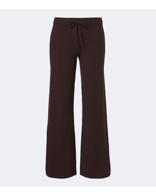 The Upside Brown Coco Amelie Cashmere-Blend Wide-Leg Pants