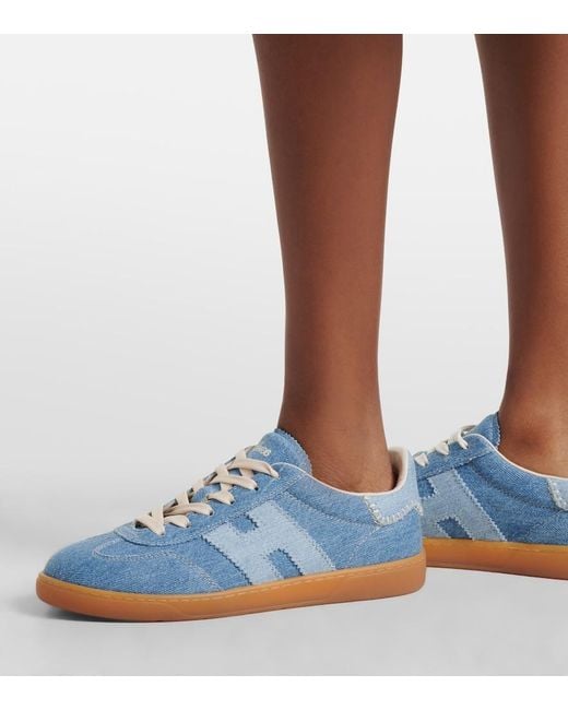 Hogan Blue Denim Sneakers
