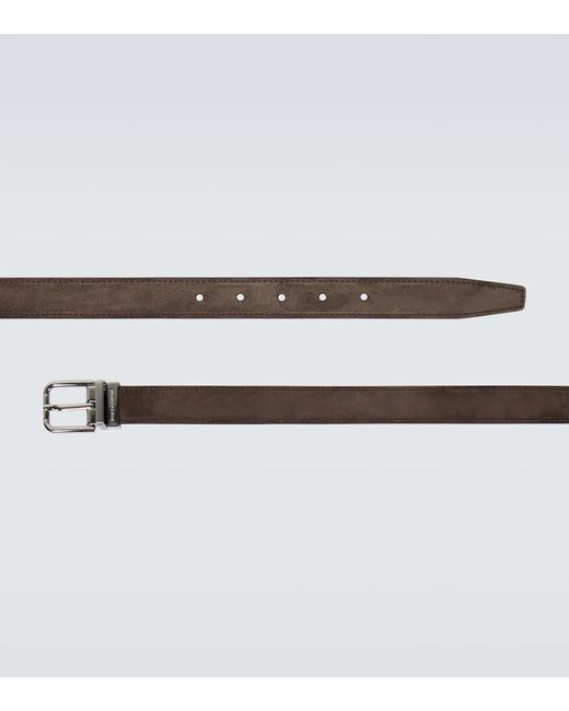 Cinturon de ante de 25 mm Dolce & Gabbana de hombre de color Brown