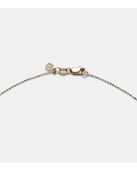 Sydney Evan White Evil Eye 14Kt Necklace With Diamonds