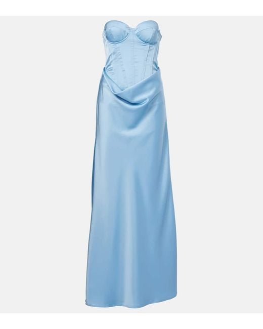 ROTATE BIRGER CHRISTENSEN Blue Bridal Corset Gown