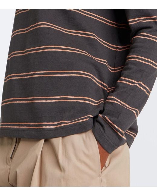 Jil Sander Black Striped Cotton T-Shirt