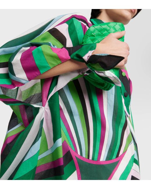 Robe Iride en coton Emilio Pucci en coloris Green
