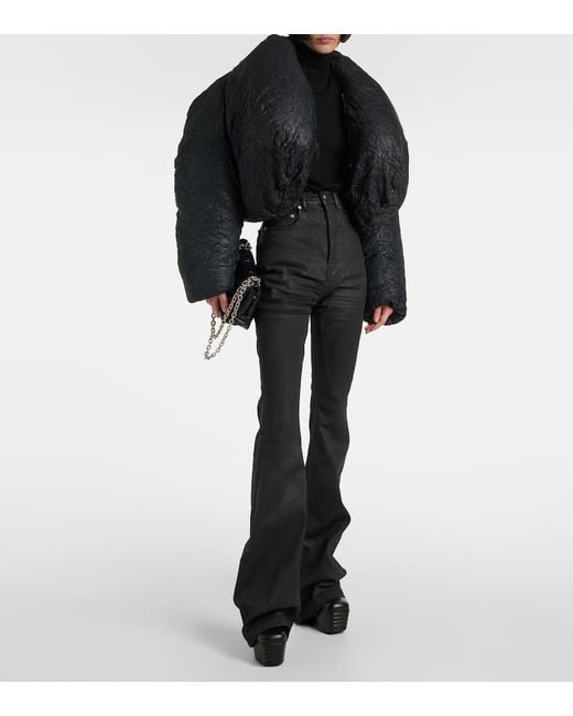 Y. Project Black Cropped Puffer Jacket