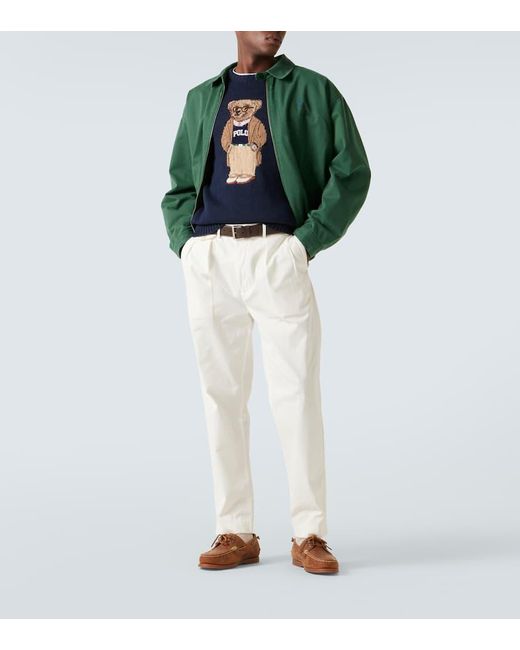 Polo Ralph Lauren Pullover Polo Bear Aus Leinen Und Baumwolle in Blue für Herren