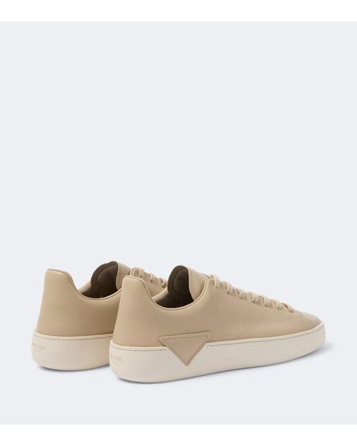 Prada Natural Court Leather Sneakers for men