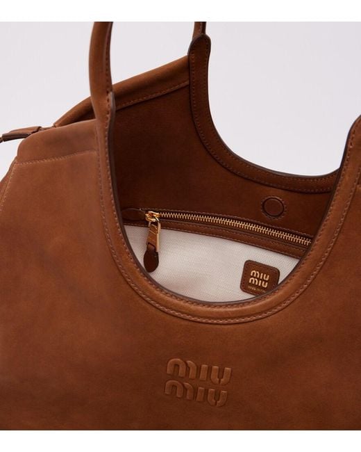 Miu Miu Brown Ivy Leather Shoulder Bag