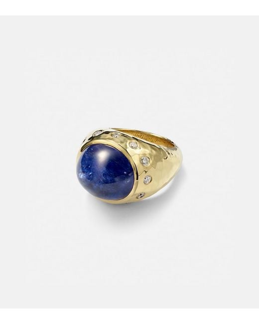 Octavia Elizabeth Blue Blossom 18Kt Ring With Tanzanite And Diamonds