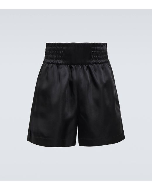 Gucci Black High-rise Duchesse Shorts for men