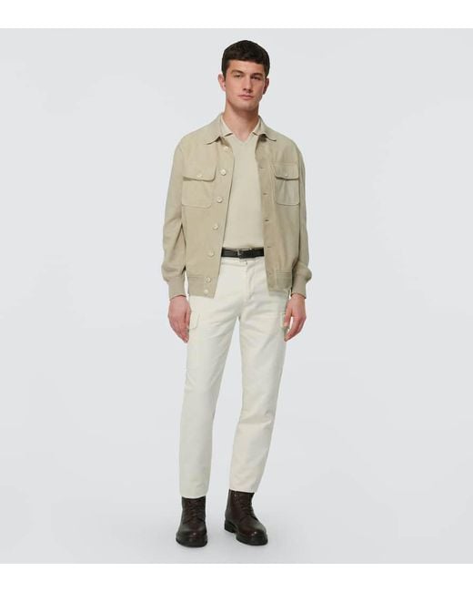 Pantaloni Regular di Brunello Cucinelli in Natural da Uomo