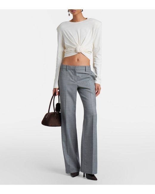 Magda Butrym Gray Wool Straight Pants