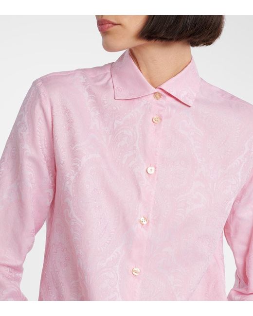 Chemise En Jacquard De Coton Etro en coloris Pink