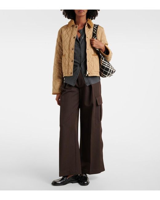 Burberry Natural Oldham Quilted Jacket
