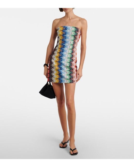 Missoni Blue Lame Minidress