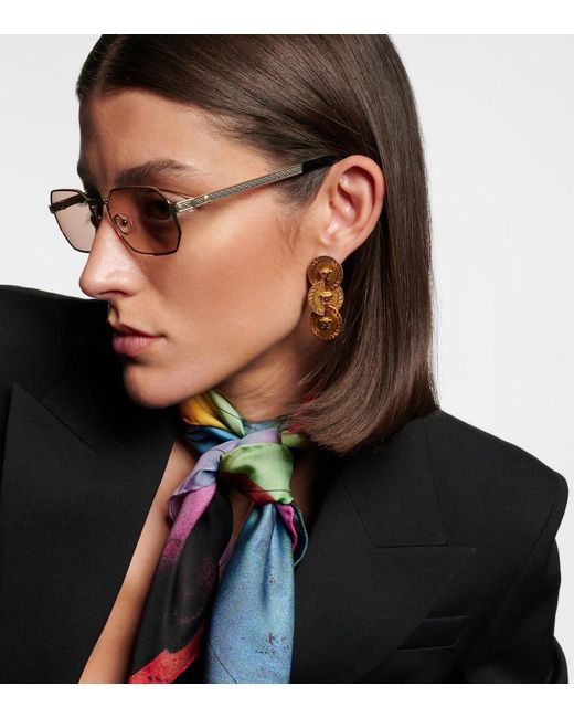Versace Multicolor Rectangular Sunglasses