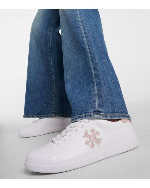 Tory Burch White Howell Leather Sneakers