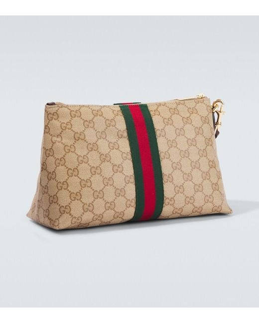 Gucci Natural Small Gg Canvas Pouch for men