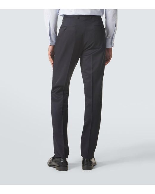 Zegna Black Wool And Mohair Suit for men