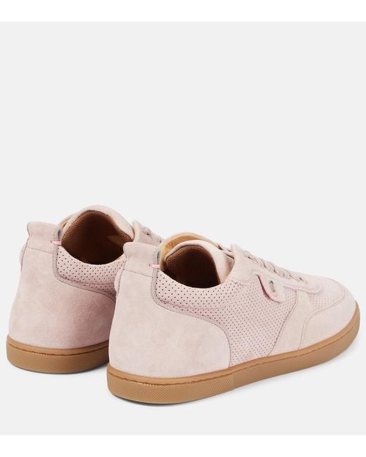 Christian Louboutin Pink Tutti Rui Donna Leather Low-Top Trainers