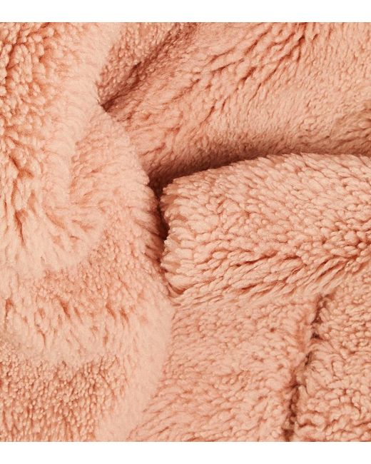 Yves Salomon Pink Padded Shearling Scarf