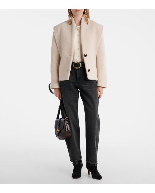 Isabel Marant Natural Dyogo Wool-Blend Jacket